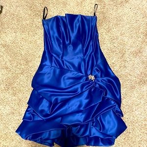 Cache - Strapless Corset Dress - Royal Blue - Size 4